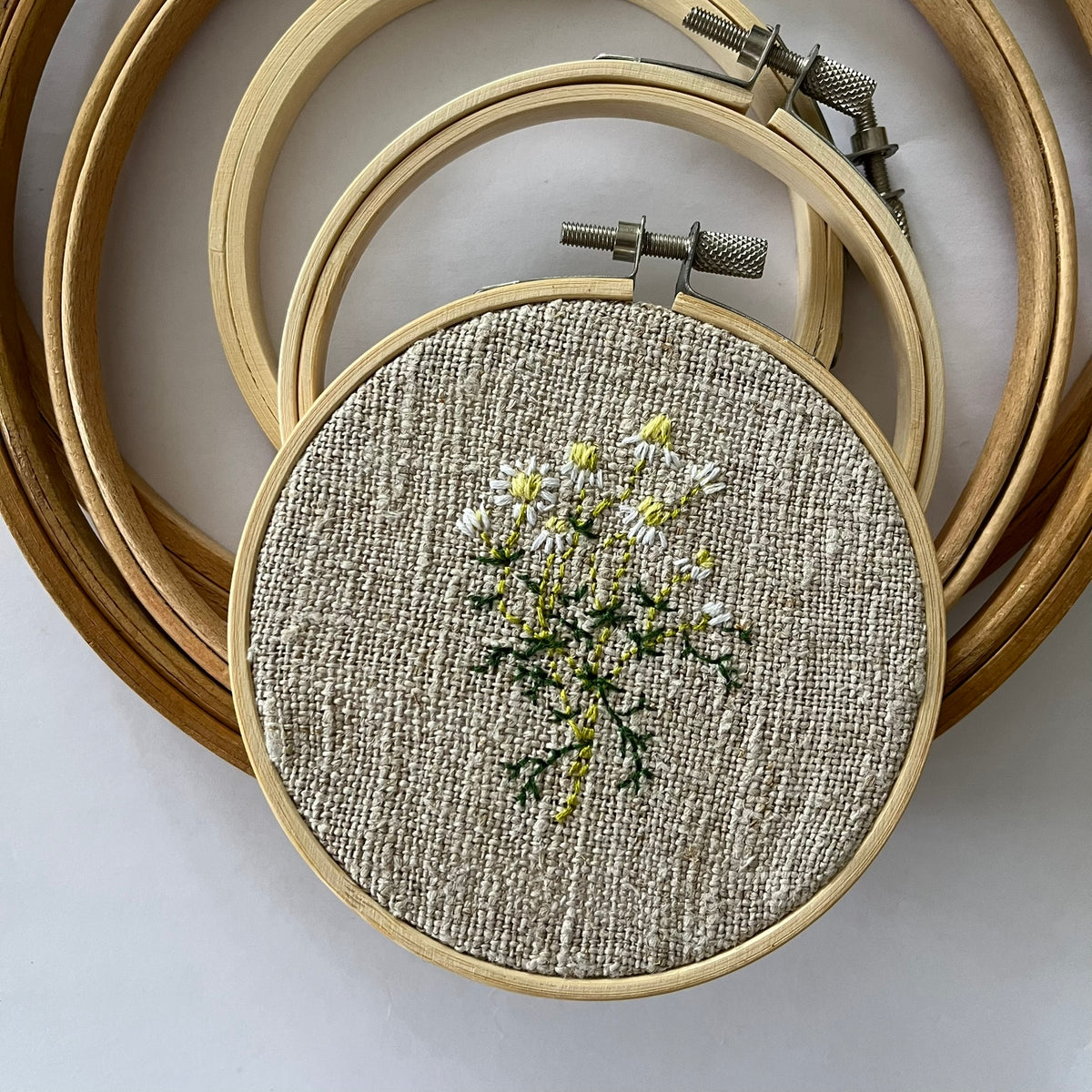 Set of embroidery hoops
