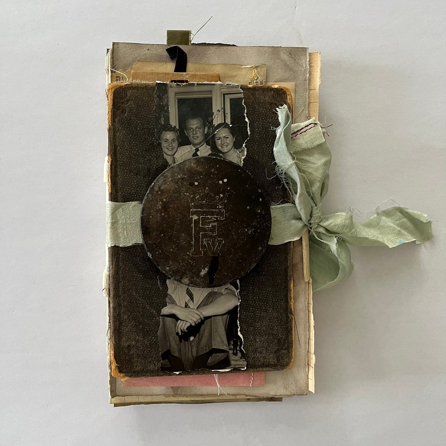 Journal with blue ribbon