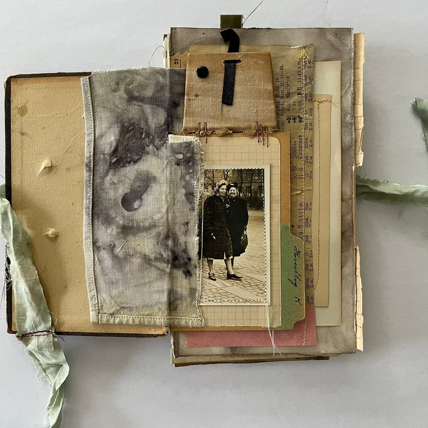 Journal with blue ribbon