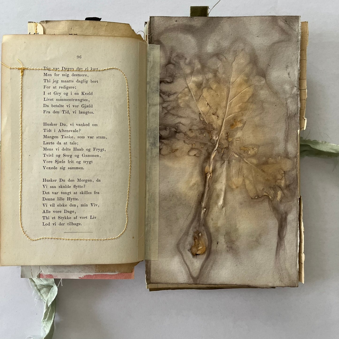 Journal with blue ribbon