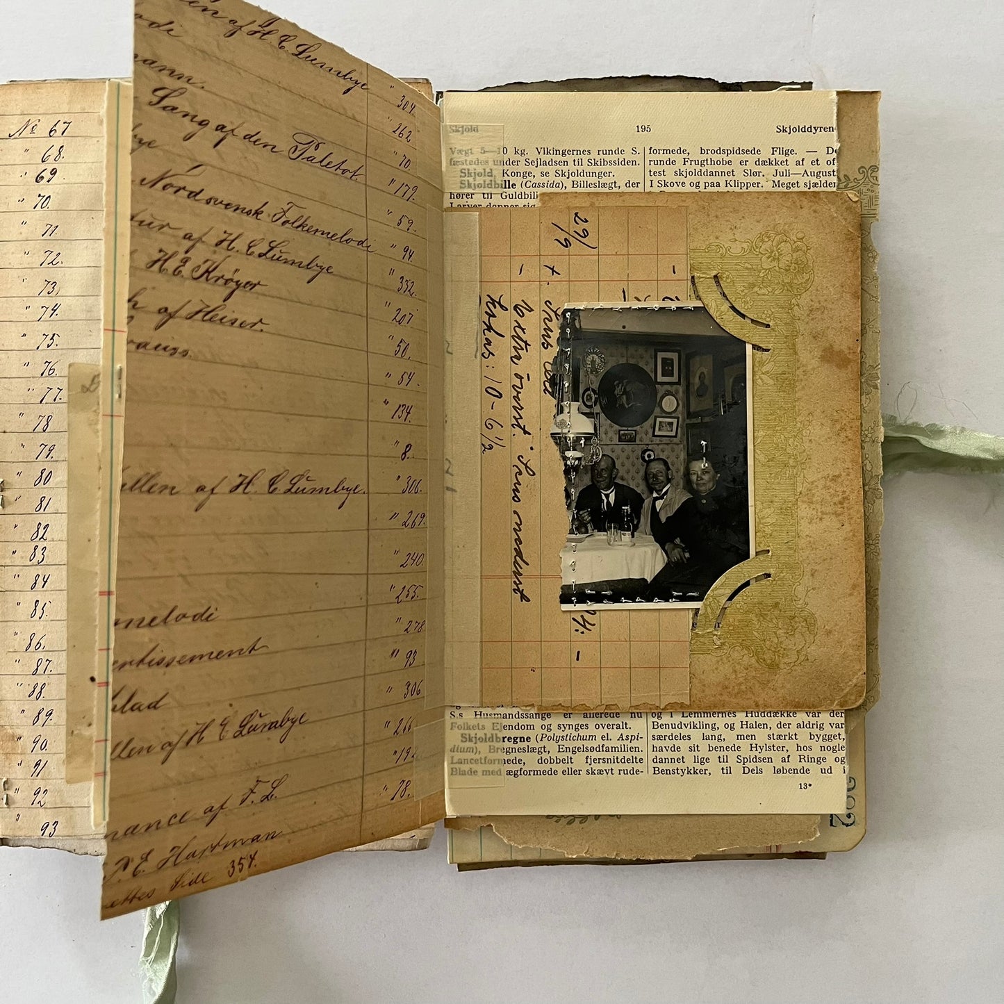 Journal with blue ribbon