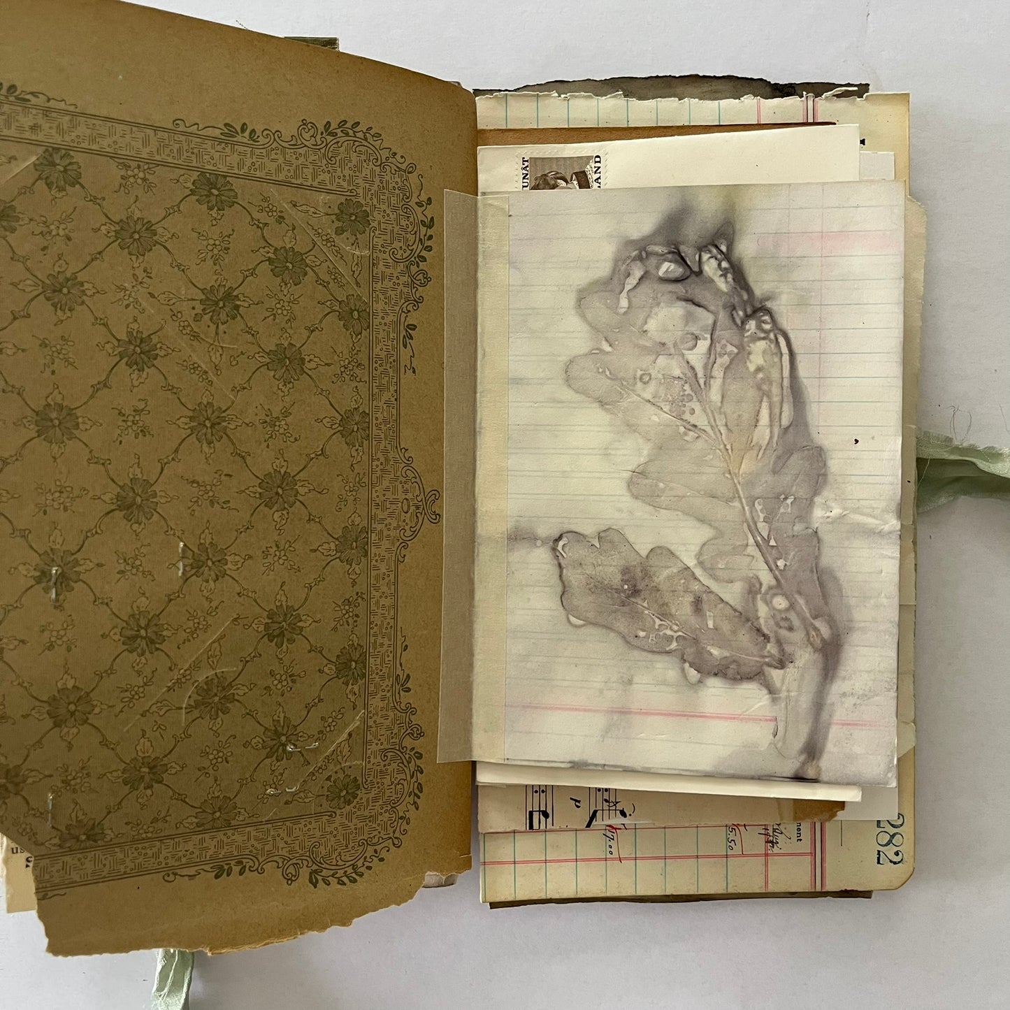 Journal with blue ribbon