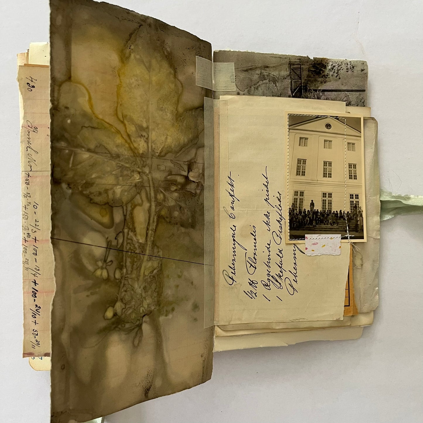 Journal with blue ribbon