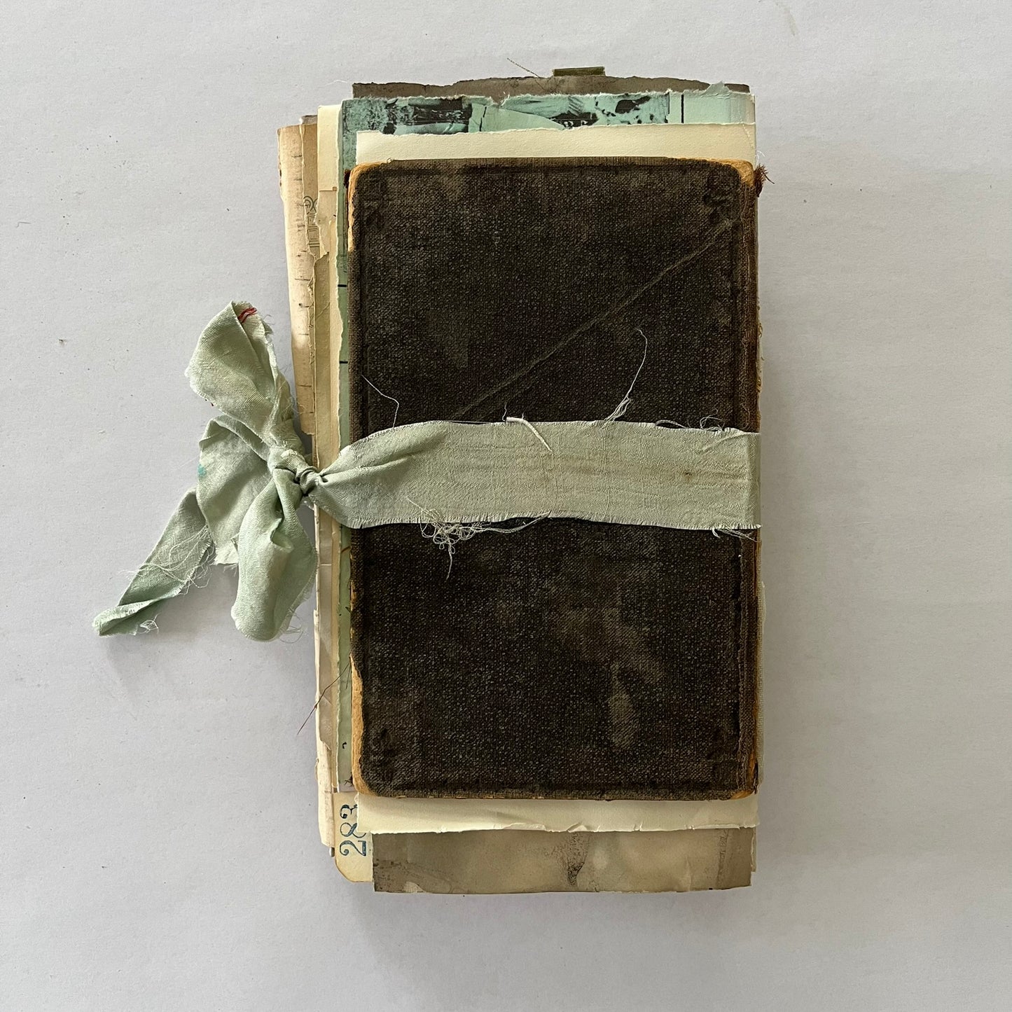 Journal with blue ribbon