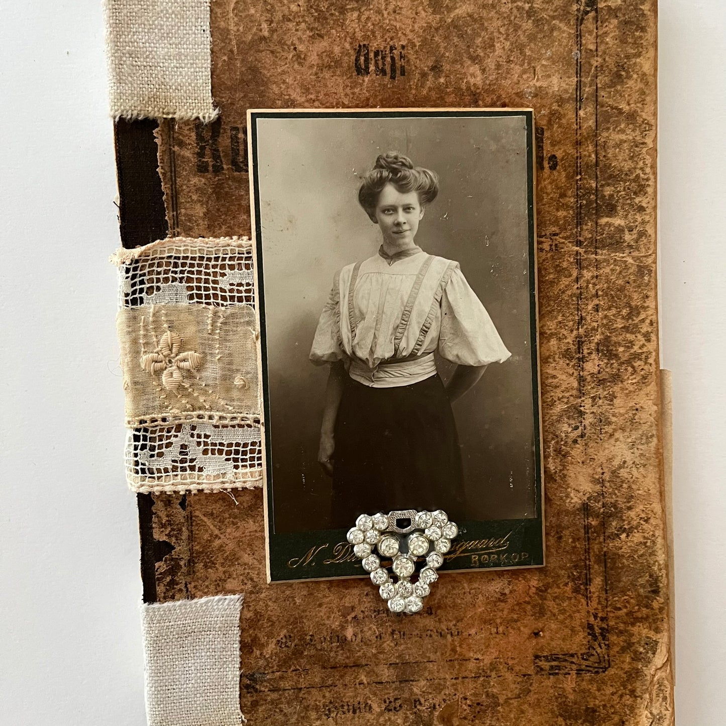 Lady in white blouse