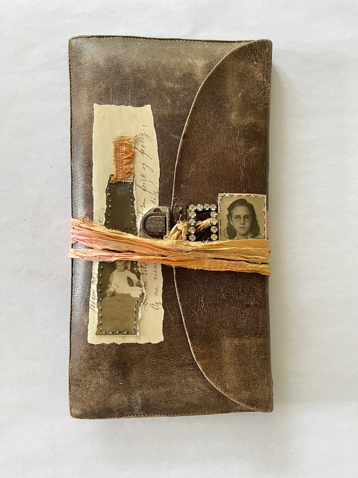 Journal in a leather pouch