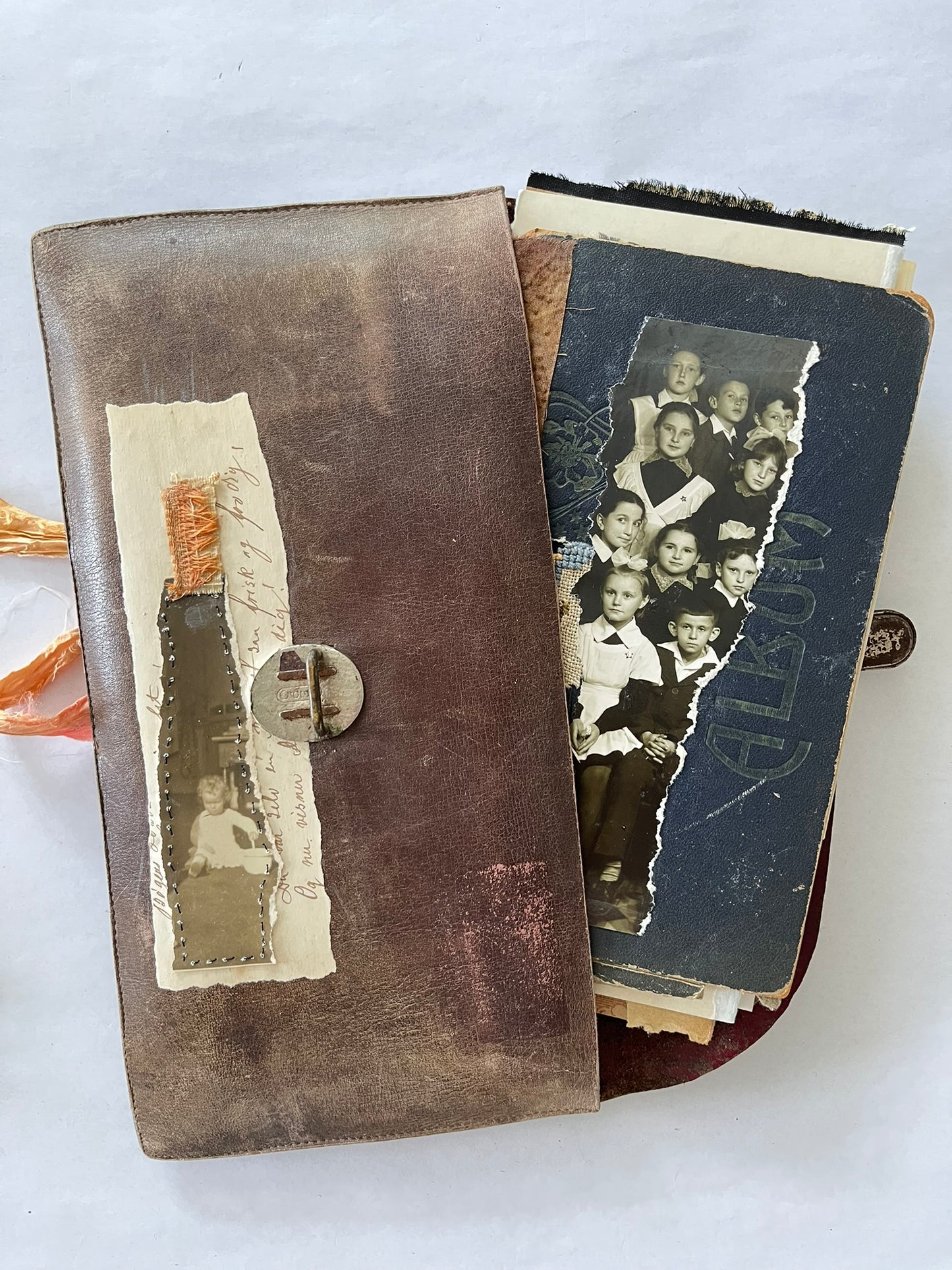 Journal in a leather pouch
