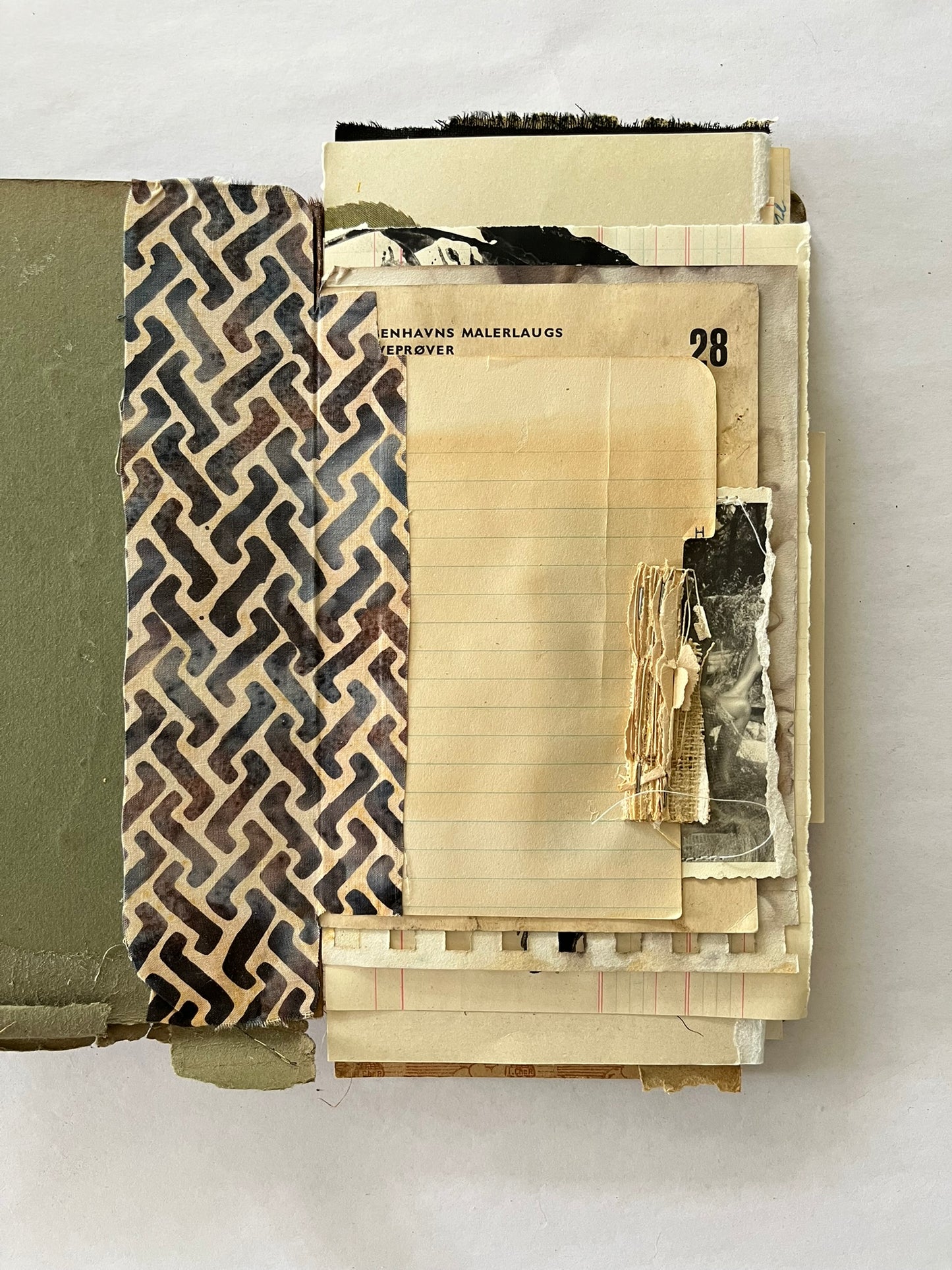 Journal in a leather pouch