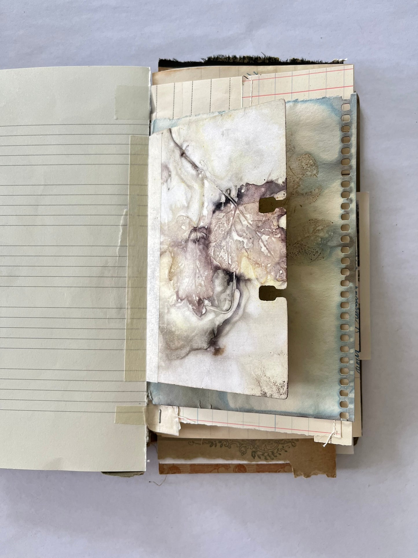 Journal in a leather pouch