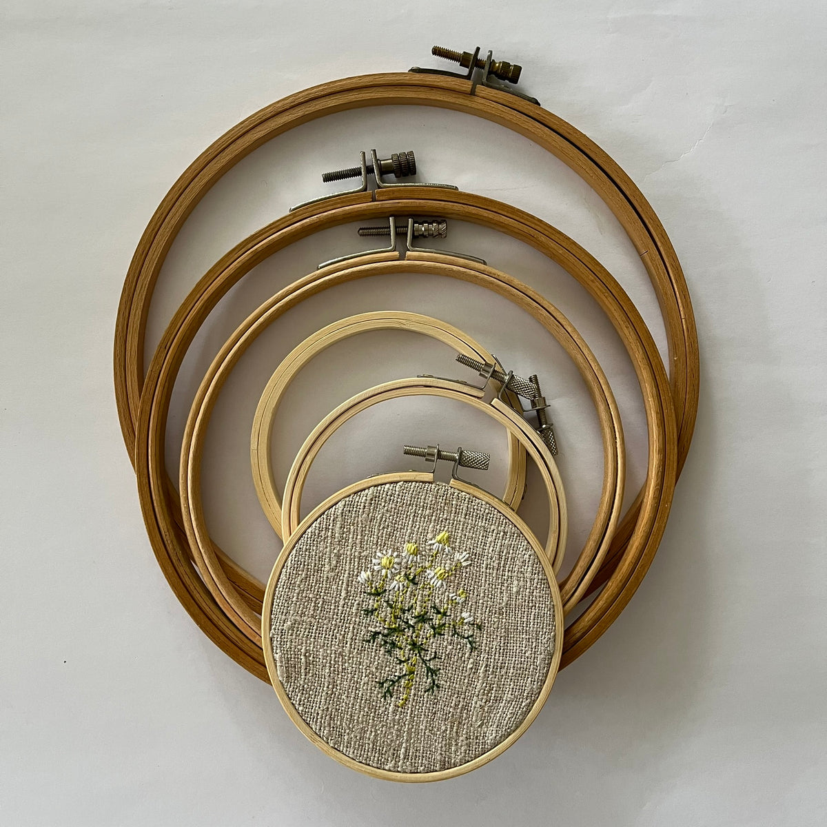 Set of embroidery hoops