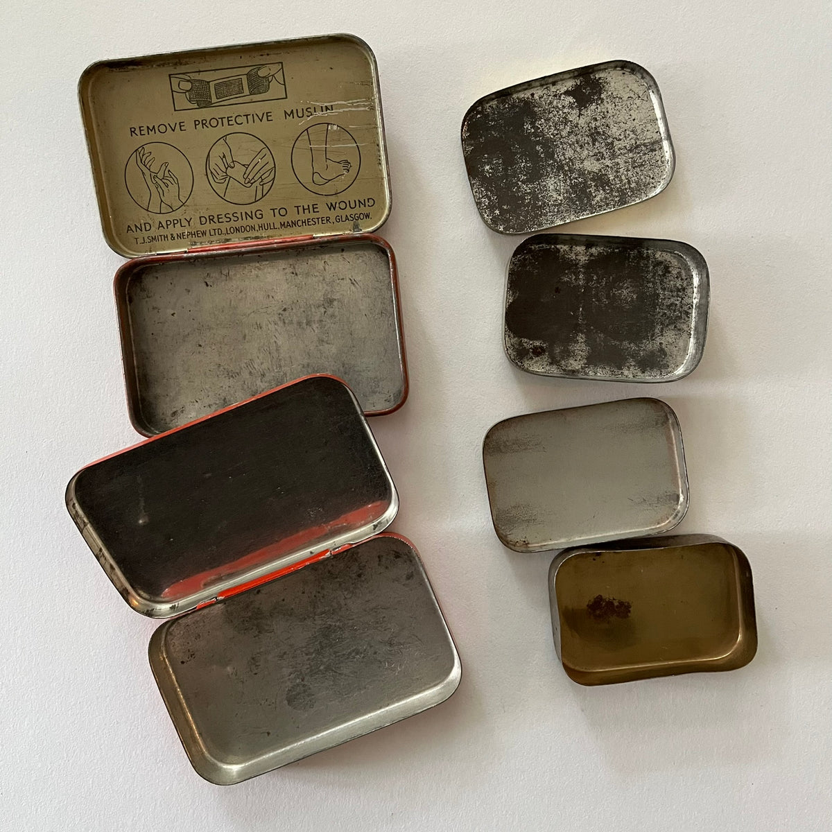 Set of 4 vintage tins