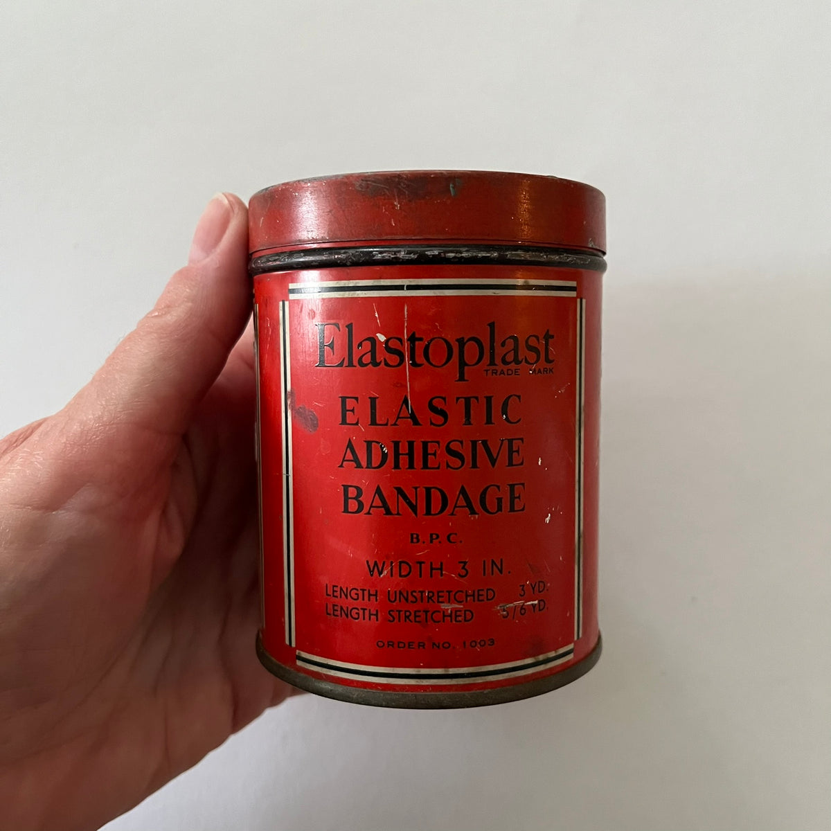 Box of Curiosity - Large red Elastoplast tin